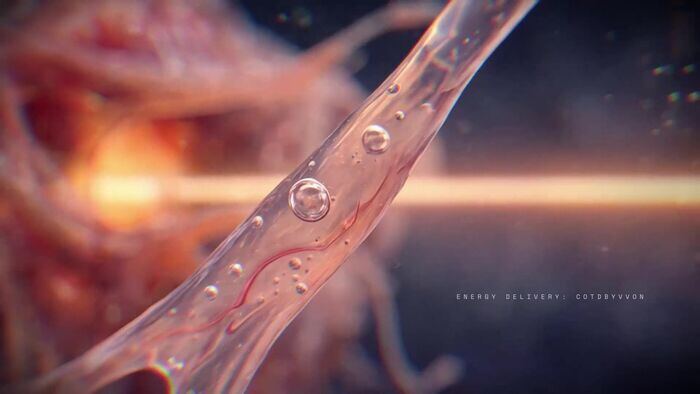 Focused laser signal CGI detail